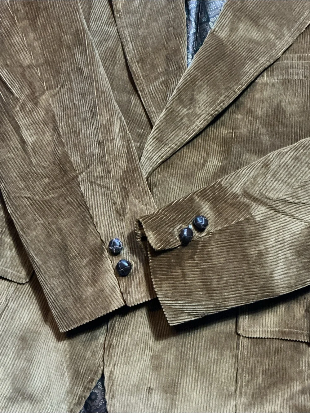 Vintage The Sovereign Barry Corduroy Two Button Lined Sportscoat Blazer Jacket